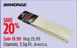 Canadian Tire SIMONIZ Chamois offer