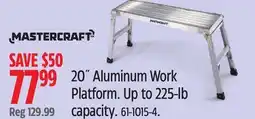 Canadian Tire MASTERCRAFT 20 Aluminum Work Platform offer
