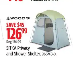 Canadian Tire SITKA Privacy and Shower Shelter offer