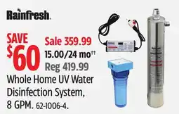 Canadian Tire Whole Home UV Water Disinfection System, 8 GPM offer