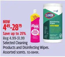 Canadian Tire Selected Cleaning Products and Disinfecting Wipes offer