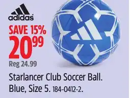 Canadian Tire Adidas Starlancer Club Soccer Ball offer