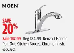 Canadian Tire Renzo 1-Handle Pull-Out Kitchen Faucet offer