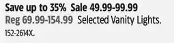 Canadian Tire Selected Vanity Lights offer