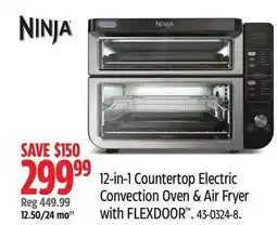 Canadian Tire NINJA 12-in-1 Countertop Electric Convection Oven & Air Fryer with FLEXDOOR offer