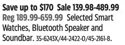 Canadian Tire Selected Smart Watches, Bluetooth Speaker and Soundbar offer