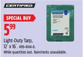 Canadian Tire Certified Light-Duty Tarp offer