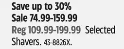 Canadian Tire Selected Shavers offer