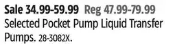 Canadian Tire Selected Pocket Pump Liquid Transfer Pumps offer