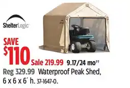 Canadian Tire Waterproof Peak Shed offer