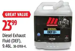 Canadian Tire Motomaster Diesel Exhaust Fluid (DEF) 9.46L offer