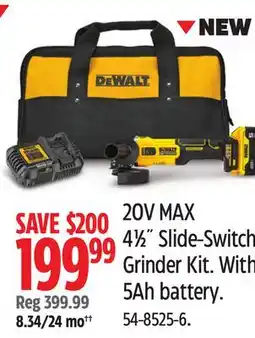 Canadian Tire DEWALT 20V MAX 4⅜ Slide-Switch Grinder Kit offer