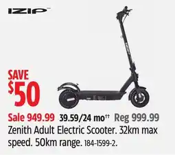 Canadian Tire IZIP Zenith Adult Electric Scooter offer