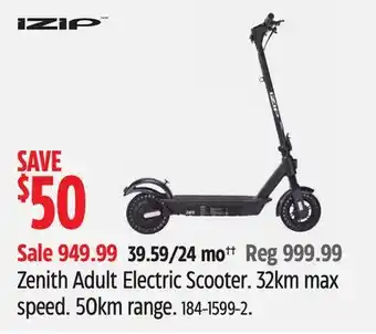 Canadian Tire IZIP Zenith Adult Electric Scooter offer