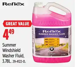 Canadian Tire Reflex Summer Windshield Washer Fluid offer