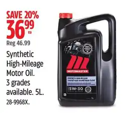 Canadian Tire Synthetic High-Mileage Motor Oil offer