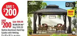 Canadian Tire Skyline Aluminum Hard Top Gazebo with Netting offer