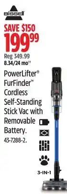 Canadian Tire PowerLifter FurFinder Cordless Self-Standing Stick Vac with Removable Battery offer