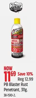 Canadian Tire Lucas Oil PB Blaster Rust Penetrant offer