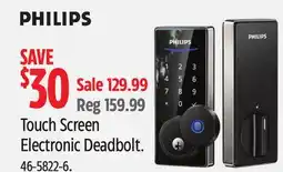 Canadian Tire PHILIPS Touch Screen Electronic Deadbolt offer