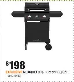 Home Depot EXCLUSIVE NEXGRILL 3-Burner BBQ Grill offer