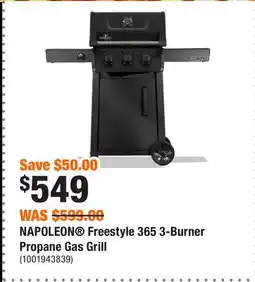 Home Depot NAPOLEON Freestyle 365 3-Burner Propane Gas Grill offer