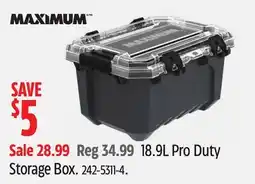Canadian Tire 18.9L Pro Duty Storage Box offer