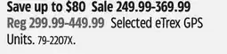 Canadian Tire Selected eTrex GPS Units offer