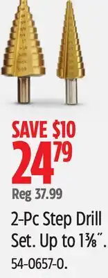 Canadian Tire 2-Pc Step Drill Set offer