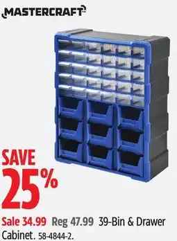Canadian Tire MASTERCRAFT 39-Bin & Drawer Cabinet offer