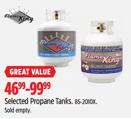 Canadian Tire Flame King Selected Propane Tanks offer