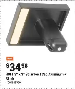 Home Depot HOFT 3 x 3 Solar Post Cap Aluminum • Black offer
