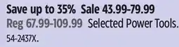Canadian Tire Mastercraft Selected Power Tools offer