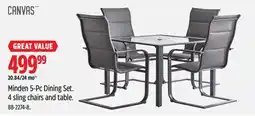 Canadian Tire Canvas Minden 5-Pc Dining Set offer