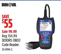 Canadian Tire INNOVA 3030RS OBD2 Code Reader offer