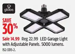 Canadian Tire LED Garage Light with Adjustable Panels offer