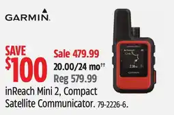 Canadian Tire GARMIN inReach Mini 2, Compact Satellite Communicator offer