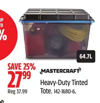 Canadian Tire MASTERCRAFT Heavy-Duty Tinted Tote offer