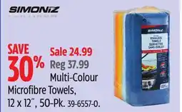 Canadian Tire Multi-Colour Microfibre Towels offer