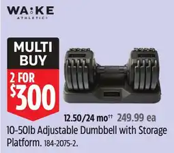 Canadian Tire 10-50lb Adjustable Dumbbell with Storage Platform offer
