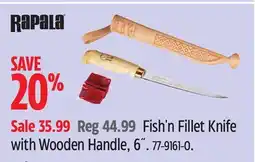 Canadian Tire Fish'n Fillet Knife with Wooden Handle offer