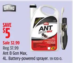 Canadian Tire Ant B Gon Max, 4L. Battery-powered sprayer offer