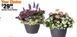 Home Depot Garden party planter offer