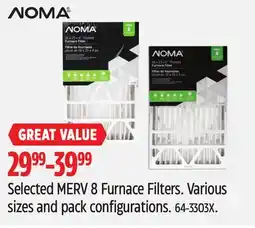 Canadian Tire NOMA Selected MERV 8 Furnace Filters offer