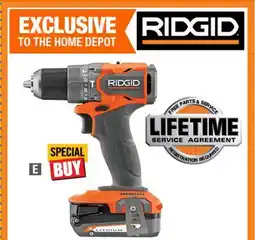 Home Depot 1/2 subcompact hammer drill kit includes (1) 2.0Ah battery and charger offer