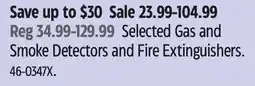 Canadian Tire Selected Gas and Smoke Detectors and Fire Extinguishers offer