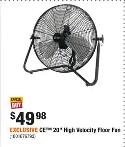 Home Depot EXCLUSIVE CE 20 High Velocity Floor Fan offer