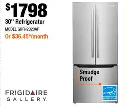 Home Depot 30 Refrigerator offer