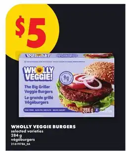 No Frills WHOLLY VEGGIE BURGERS offer