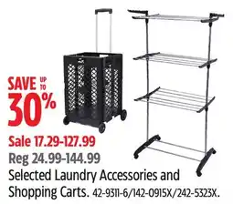 Canadian Tire Selected Laundry Accessories and Shopping Carts offer
